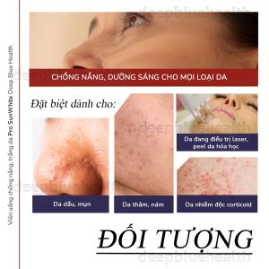 Viên uống chống nắng, trắng da Pro+ Sun White Deep Blue Health