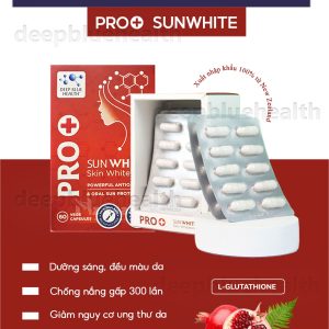 Viên uống chống nắng, trắng da Pro+ Sun White Deep Blue Health