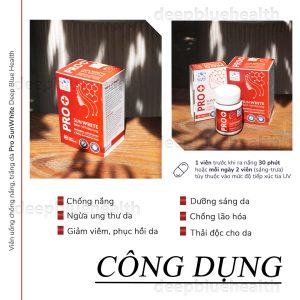 Viên uống chống nắng, trắng da Pro+ Sun White Deep Blue Health