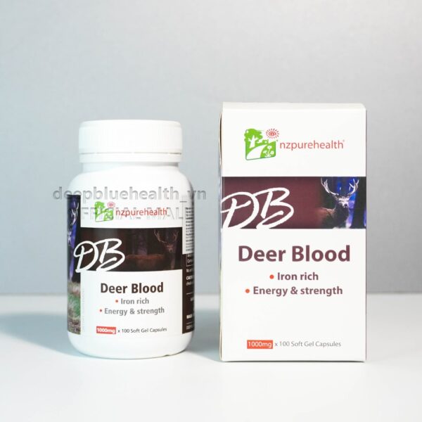 Viên nang máu hươu bổ máu, cấp sắt Deer Blood NZPurehealth (100 viên)