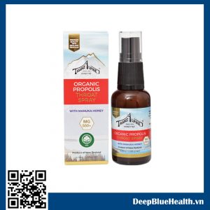 Xịt họng keo ong Organic Propolis Throat Spray with Manuka Honey MG550+