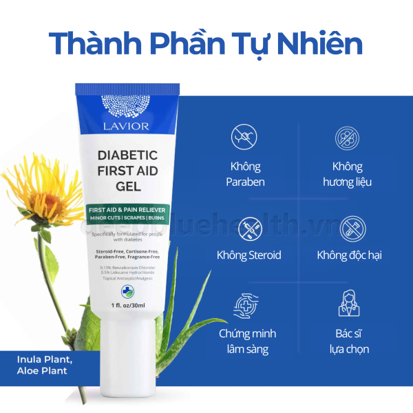 Gel chăm sóc vết thương hở LAVIOR Diabetic First Aid Gel 20ml