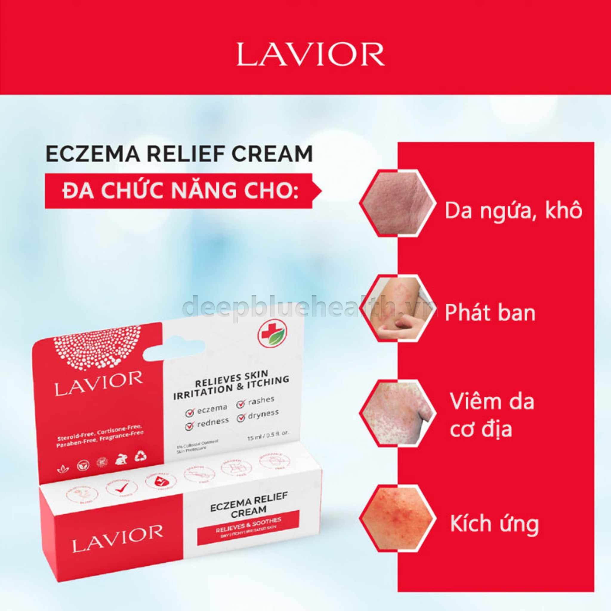 Review kem giảm chàm, ngứa LAVIOR Eczema Relief Cream: công dụng, giá bao nhiêu, có tốt không?