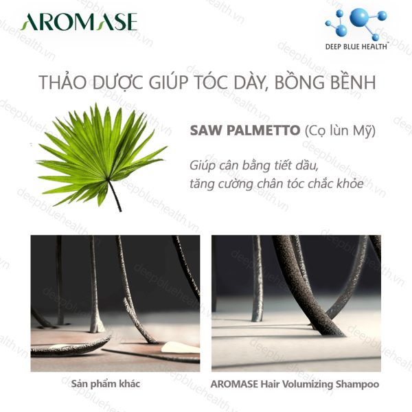 Dầu gội giảm rụng và làm dày tóc Aromase Hair Volumizing Shampoo 90ml 5