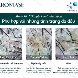 Dầu gội ngăn gàu, giảm viêm chuyên sâu cho da dầu Aromase 5α Juniper MediPRO Simply Fresh Shampoo 80ml 6