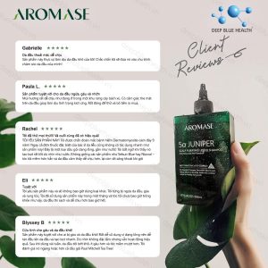 Dầu gội sạch sâu da đầu dạng lỏng Aromase 5α Juniper Scalp Purifying Liquid Shampoo 80ml 4