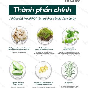 Xịt chăm sóc da đầu dầu chuyên sâu Aromase 5α Juniper MediPRO Simply Fresh Spray 110ml 7