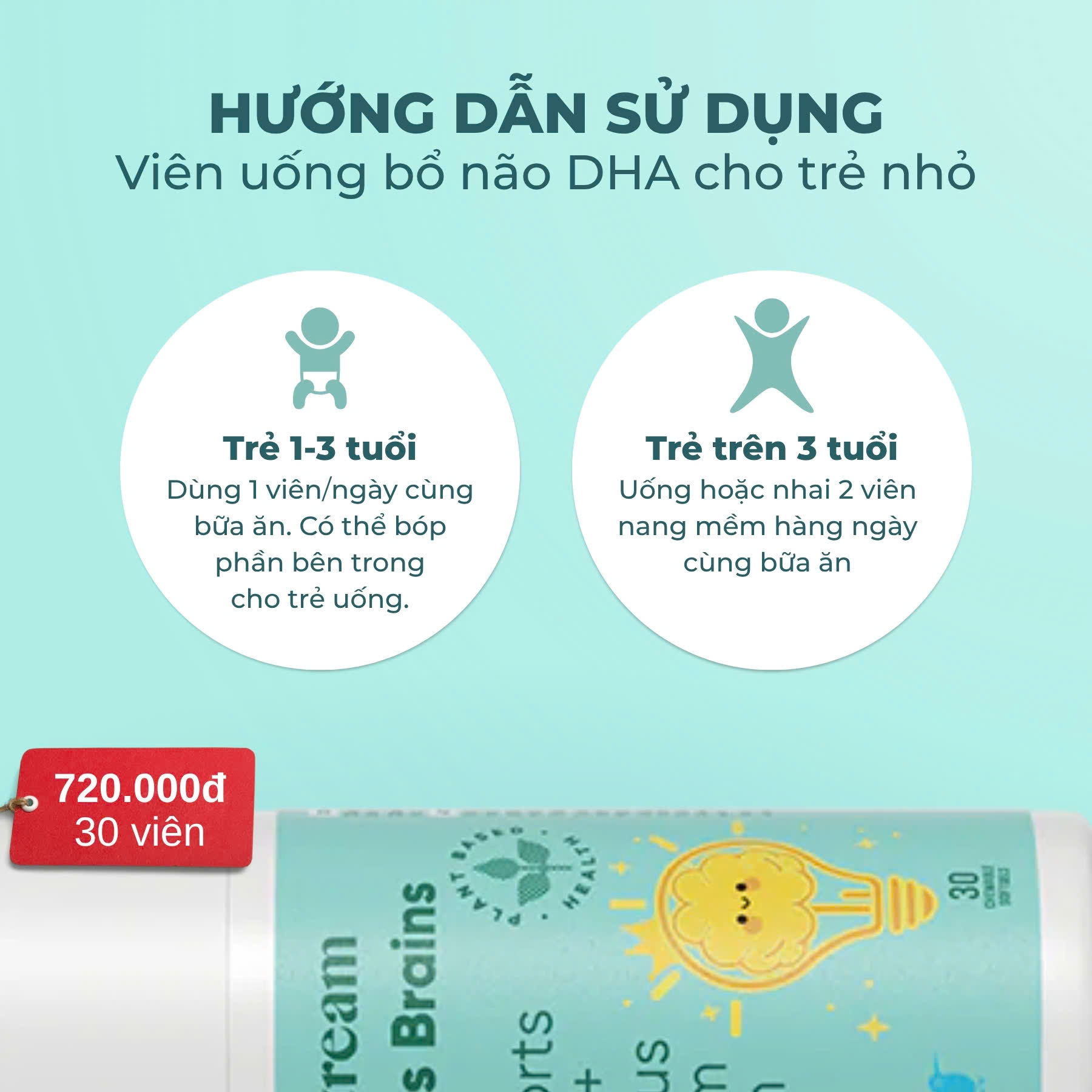 Viên uống DHA phát triển trí não cho trẻ Lifestream Genius Brains DHA Kids (30 viên) 7