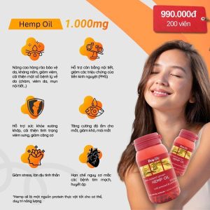 Viên tinh dầu hạt gai dầu Pro-Life Hemp Oil (200 viên) 2