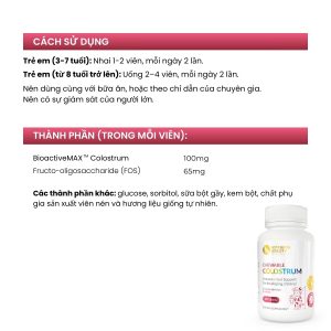 Kẹo sữa non tăng miễn dịch Colostrum Chewable Aotearoa Vitality 100 viên