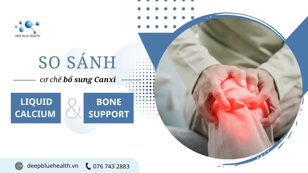 So sánh cơ chế bổ sung Canxi giữa Liquid Calcium và Bone Support